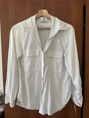 Aritzia Babaton Linen Blend Collard Shirt